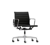 Vitra Fauteuil de bureau pivotant Alu-Chair noir, Designer Charles & Ray Eames, 58x83-95x56-65 cm