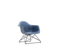 Vitra Fauteuil en plastique Eames LAR - bleu marin RE - noir basique enduit de poudre