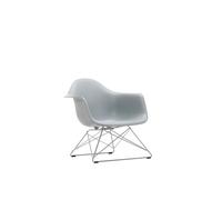 Vitra Fauteuil en plastique Eames LAR - gris clair RE - chrome brillant