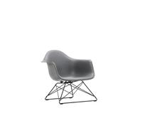 Vitra Fauteuil en plastique Eames LAR - gris granit RE - noir basique enduit de poudre