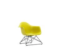 Vitra Fauteuil en plastique Eames LAR - moutarde RE - noir basique enduit de poudre