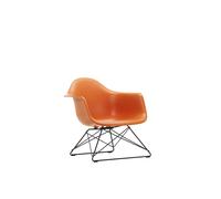 Vitra Fauteuil en plastique Eames LAR - orange rouille RE - noir basique enduit de poudre