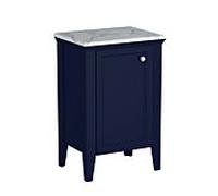 Vitra haute 65798 53,5x39,5x83cm, gauche. sur pied, corps bleu acier, laqué