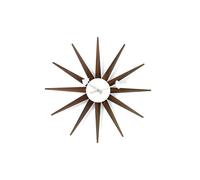 VITRA Horloge murale Sunburst Clock Noyer/Chocolat 47cm marron