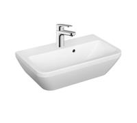 Vitra - Integra Ensemble Lavabo suspendu 60x36 cm + Mitigeur lavabo avec tirette et vidage synthétique, Blanc (7088-VernisBlend1)