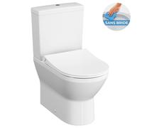 Vitra - Integra Pack WC à poser sans bride avec abattant frein de chute et réservoir, Blanc (9859-003-7202-SP)