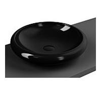 Vitra Istanbul 4522B470-0016 noir VC, d= 50cm, sans plate-forme de trou pour robinet/sans trou de trop-plein