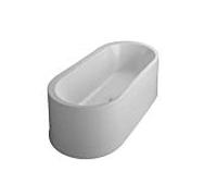 Vitra Istanbul baignoire 53000063000 190 x 90 cm, sur pied, ovale, blanc