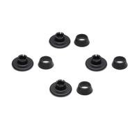 Vitra Jeu de patins en plastique pour chaises Eames DAR/DSR noir