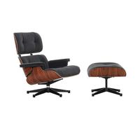 Vitra Lounge Chair XL et Ottoman noir, Designer Charles & Ray Eames, 84/63x89/42x85-92/56 cm