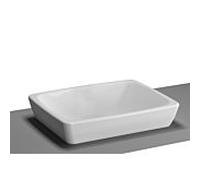 Vitra Metropole bassin de la tour 5667B003-0016 blanc , 50x40cm, arrière vitrée, sans trou du robinet, sans trop - plein