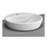 Vitra Metropole lavabo 5941B003-0041 blanc, sans trop - plein, 44.5x45cm, rond, avec trou du robinet