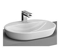 Vitra Metropole lavabo 5943B003-0937 59.5x44.5cm, ovale, sol, avec le trou du robinet, blanc, sans trop - plein