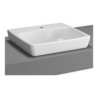 Vitra Metropole poser 5661B003-0937 blanc , 50x46cm, sol, trou pour robinetterie au milieu