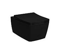 Vitra Metropole wall WC 7672B070-0101 36x56cm, 3/6 l, noir brillant
