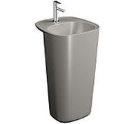 Vitra plural 7814B420-0041 48,5 x 52,5 x 85 cm, taupe mat, sur pied / à poser, sans trop-plein, trou pour robinetterie 2000
