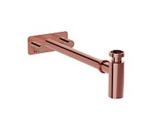 Vitra Plural design siphon set A4515926 cuivre, avec vannes d'angle à gauche et à droite