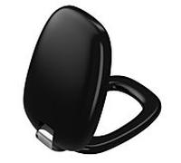 Vitra plural WC -siège 126-483-009 36,4x47,6x5cm, avec mécanisme de fermeture amortie, dégagement rapide, noir mat/ chromé