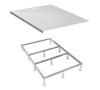 VitrA Receveur acrylique LEAF 120x80 Blanc texturé, PN 24 set de pieds - 100x80