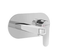 Vitra - Root Round mitigeur de lavabo à encastrer, acier inoxydable, vendu sans corps d'encastrement, chrome (A42721EXP)