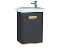 Vitra Sento 60801 50 x 37 x 66,5 cm, anthracite mat, décor, avec Lave-mains , Lave-mains porte à droite