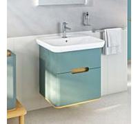 Vitra Sento ensemble de meubles lavabo 65876 63x48,5x68,5cm, 2 extensions complètes, vert fjord mat, décor