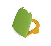 Vitra Sento Kids WC siège 133-101-009 avec poignées latérales, blanc charnières brillantes, couvercle vert, anneau de siège jaune