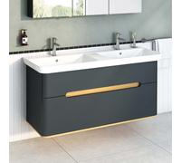 VitrA Sento Meuble avec plan vasque, 2 tiroirs, 61189,