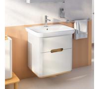 Vitra Sento ensemble de meubles lavabo 65988 63x48,5x68,5cm, 2 extensions complètes, gris clair mat, décor