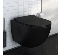 Vitra Sento Wand-Tiefspül-WC 7748B483-0101 36,5x54cm, 3/6 l, ohne Spülrand, schwarz matt VC