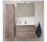 Vitra - Set Mia ensemble meuble salle de bain 79 x 61 x 39,5 cm avec lavabo, miroir LED et armoire - Cordoba (734077008484)