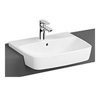 Vitra Shift 7073B003-0001 55x45cm, trop-plein / trou pour robinet 2000 blanc haute brillance