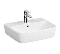 Vitra Shift vasque à poser 7076B003-0973 55 x 43 cm, blanc haute brillance, dessous sablé, trop-plein / trou de robinetterie au milieu