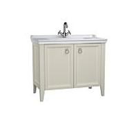 Vitra Valarte meuble vasque 62158 99,5 x 53 x 88 cm, 2 portes, corps ivoire mat / vasque blanc brillant