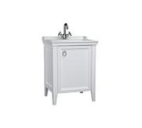 Vitra Valarte meuble vasque 62259 64,5 x 53 x 88 cm, droite, corps blanc mat / vasque blanc brillant