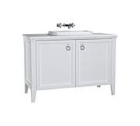 Vitra Valarte meuble vasque à encastrer 62174 118 x 52 x 87,5 cm, 2 portes, corps blanc mat / vasque blanc brillant