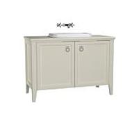 Vitra Valarte meuble vasque à encastrer 62176 118 x 52 x 87,5 cm, 2 portes, corps ivoire mat / vasque blanc haute brillance