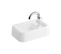 Vitra Vasque à poser liquide 7315B403-0041 58x38,5x16,5cm, asymétrique, sans trop-plein, blanc brillant VC, 2000 trou pour robinetterie au milieu