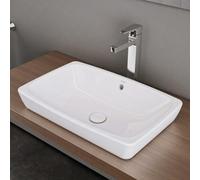 Vitra - Vasque à poser Vitra Metropole 60 x 40 x 16 cm, avec trop-plein, blanc brillant, sans trou pour robinetterie (5668-003-0012)