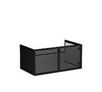 Vitra vasque liquide 66740 88x51x41cm, corps noir mat/façade métal perforé noir mat