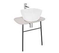 Vitra vasque Vitra plural 62563 68,5 x 49 x 66 cm, plat, relié au mur, plateau taupe mat