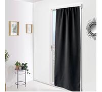 Vitrage occultant uni noir - Taille: 90x210cm - Coloris: Noir