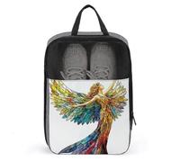 Vitrail Ange avec ailes Sac à chaussures pour Voyage Usage quotidien Anti-poussière Sac de rangement Sac à chaussures de golf