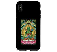 Vitrail Bouddha Vert Tara Mantra Bouddhisme Coque pour iPhone XS Max