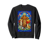 Vitrail Croix Franciscaine de Saint François d'Assise Sweatshirt