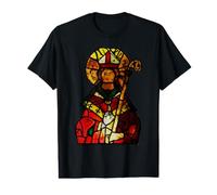Vitrail de l'église catholique de Jésus Saint Stanislas T-Shirt Graphique avec Valeur