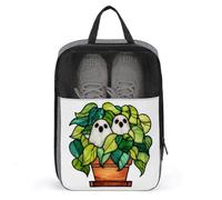 Vitrail Deux fantômes dans un pot de fleurs Sac à chaussures pour voyage usage quotidien Anti-poussière Sac de rangement pour chaussures de golf