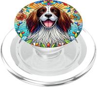 Vitrail en Forme de Chien épagneul Anglais Springer PopSockets PopGrip pour MagSafe