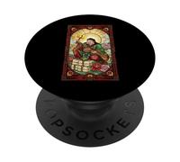 Vitrail Mythologie Japonaise Daikokuten Shinto Dieu PopSockets PopGrip Adhésif