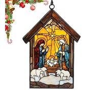 Vitrail Peint À La Main Couleurs Vives Portables | Attrape-Fenêtre Attrape-Jardin Pour Noël Anniversaire Célébrations Du Nouvel An Salon Balcon